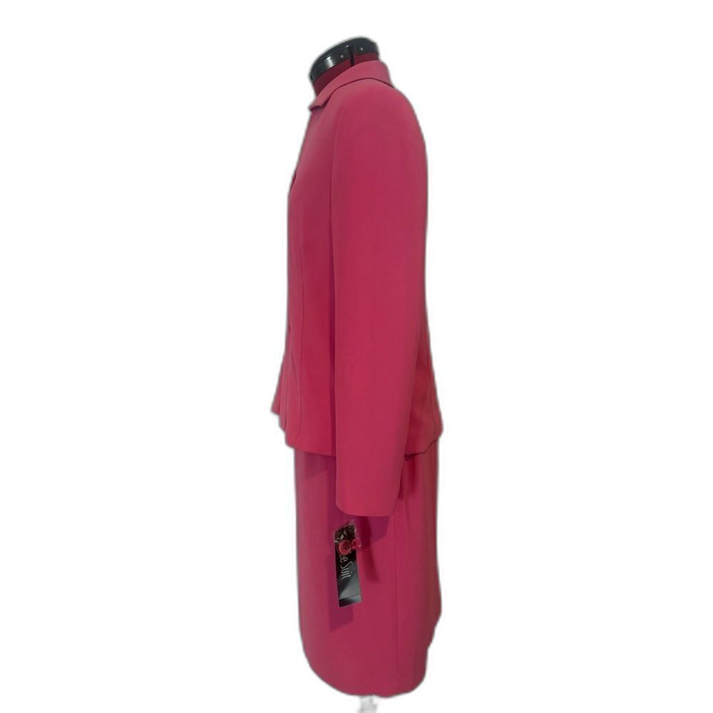 NWT Le Suit Skirt Suit Women's Size 8 Pink 2-Piece Set Blazer & Skirt - Picture 4 of 13